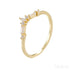Geometric Zircon Sterling Silver Stacking Wedding Ring Lou